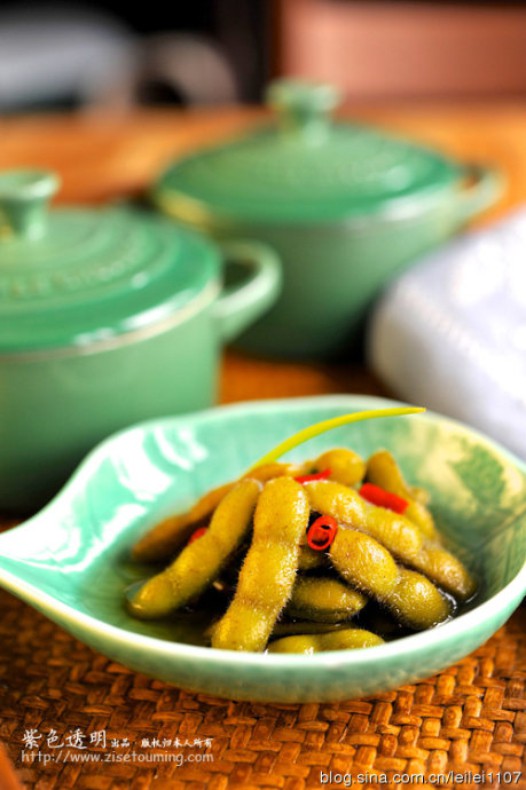 香糟毛豆的做法