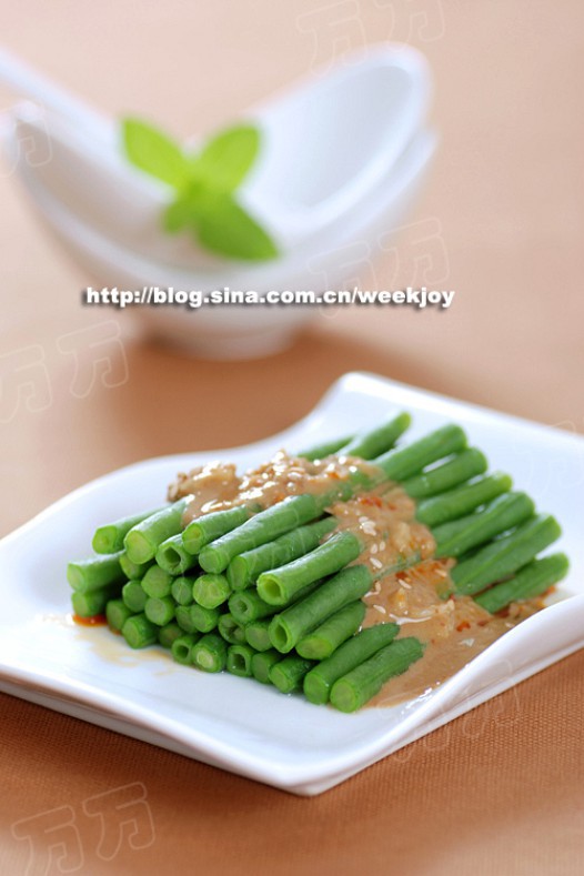 麻汁豇豆的做法