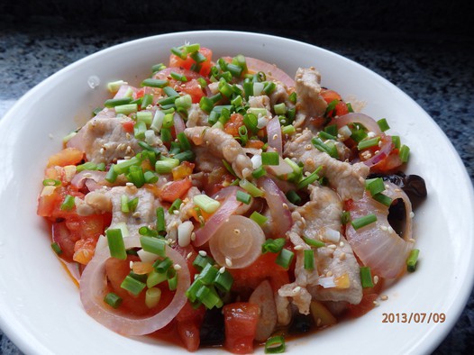 三色里脊肉的做法