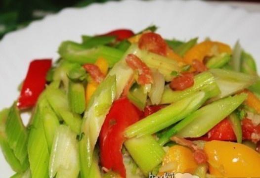 虾米炒芹菜的做法