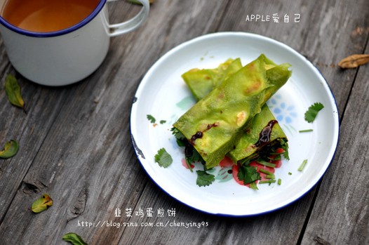 韭菜鸡蛋煎饼的做法
