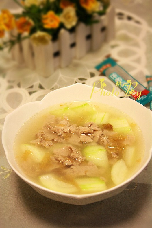 节瓜肉片汤的做法