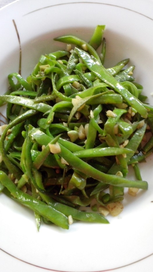 蒜蓉扁豆丝的做法