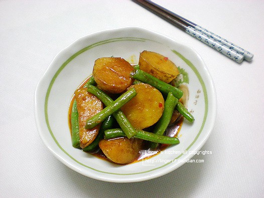 四季豆烧土豆的做法