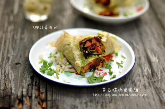 黄瓜味鸡蛋煎饼的做法