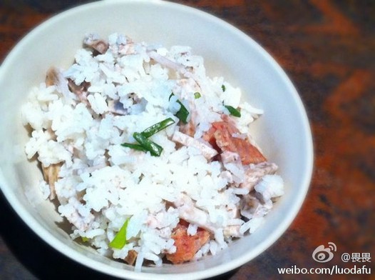 香芋腊肠饭的做法