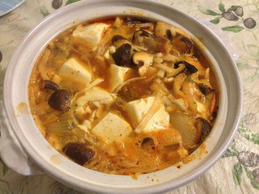 韩式泡菜海鲜豆腐汤的做法