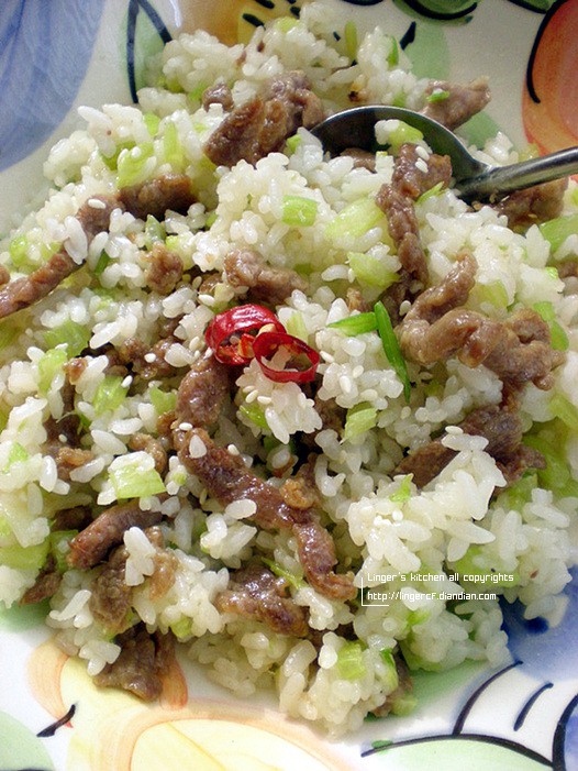 牛肉炒饭的做法