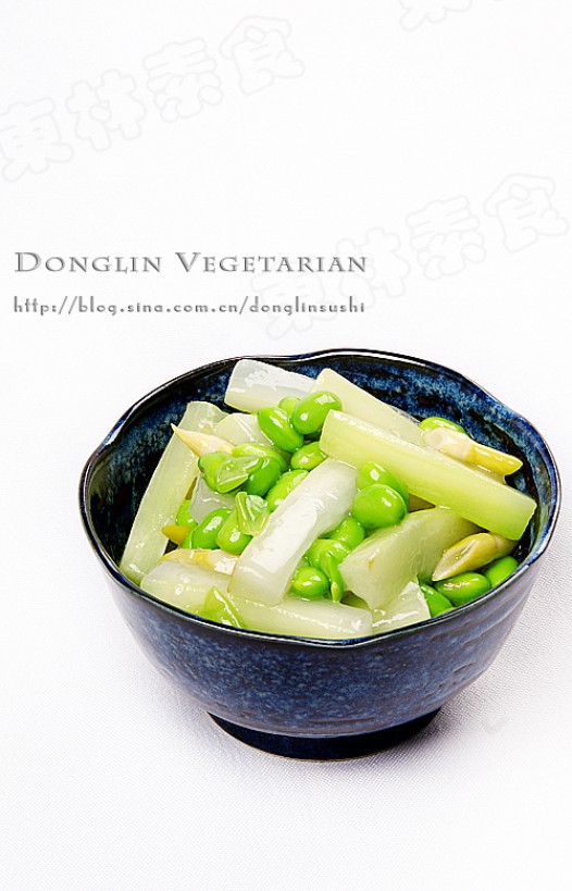 毛豆扁尖笋炒瓠子的做法