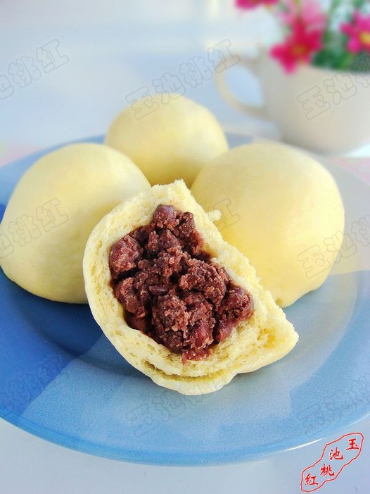 玉米面红豆包的做法