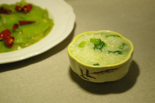 菜叶稀饭的做法