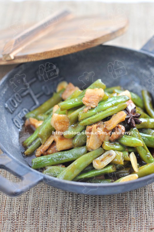 五花肉烧豆角的做法
