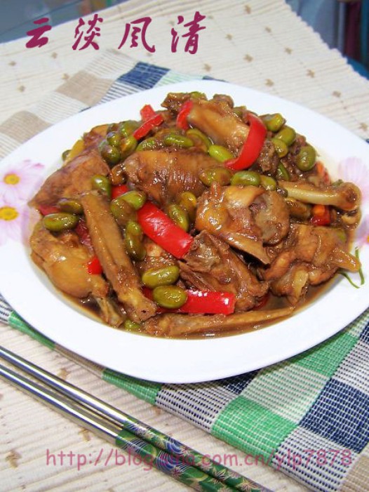 毛豆烧仔鸡的做法
