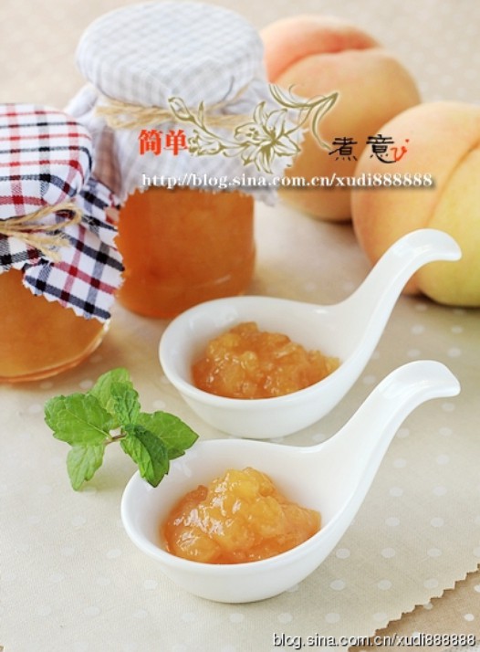 柠檬蜜桃水果酱的做法