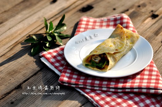 玉米鸡蛋煎饼的做法