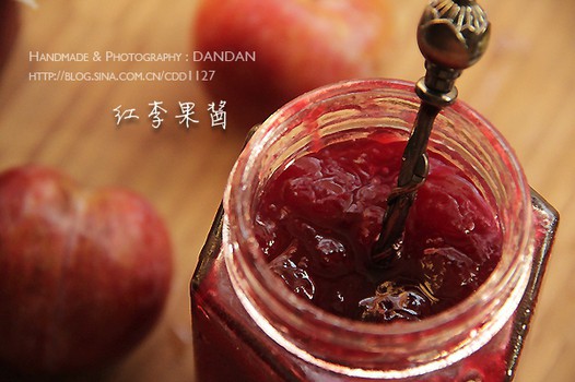无添加手工红李果酱的做法