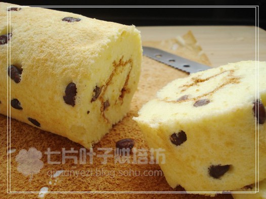 蜜豆蛋糕卷的做法