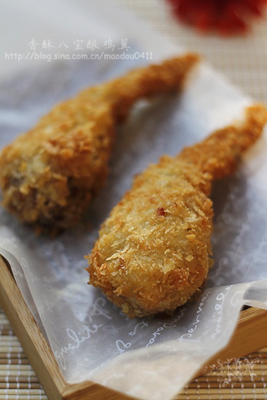 香酥八宝酿鸡翼的做法