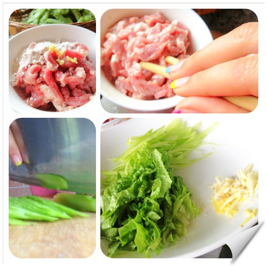 莴笋炒肉丝儿的做法