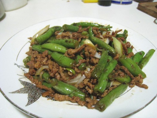 豆角炒肉丝的做法