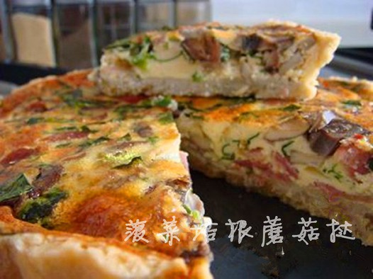 蘑菇培根菠菜挞的做法