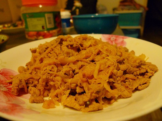 酸菜炒肉丝的做法