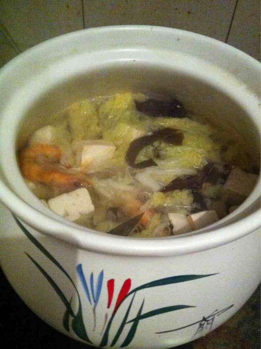 鲜虾豆腐汤的做法