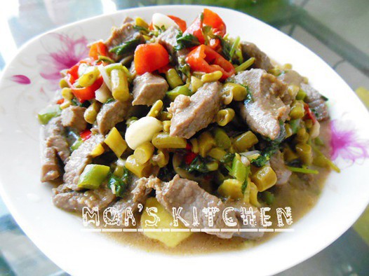 泡豇豆炒牛肉的做法
