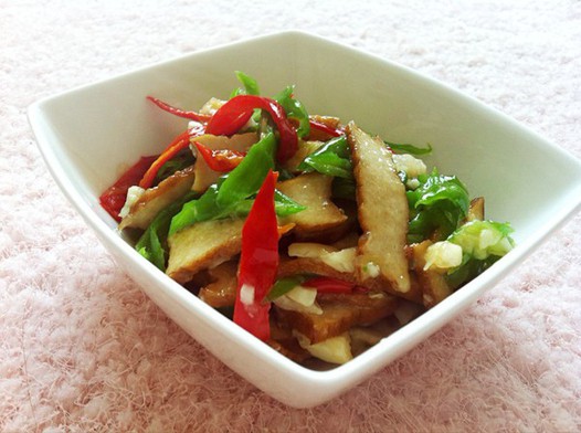 青椒小炒豆腐干的做法