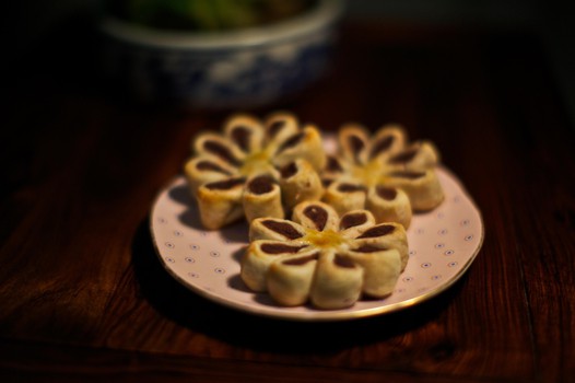 红豆菊花酥的做法