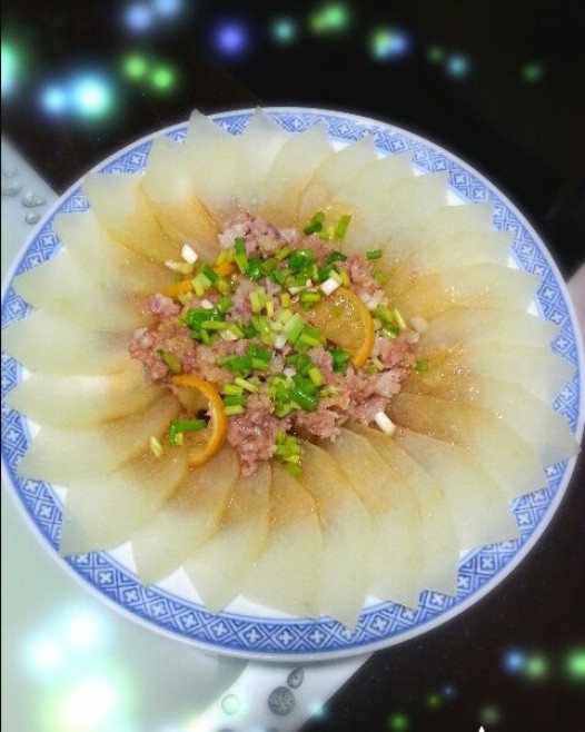 肉末柠檬蒸冬瓜的做法