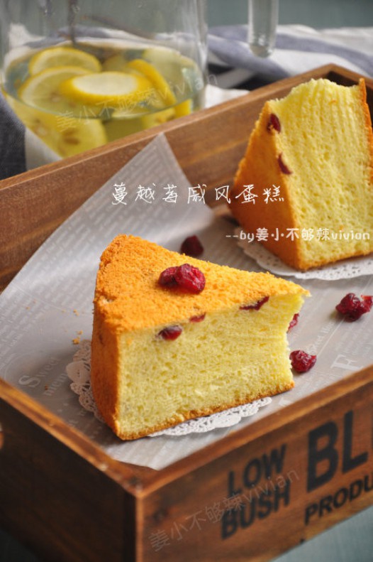蔓越莓戚风蛋糕的做法