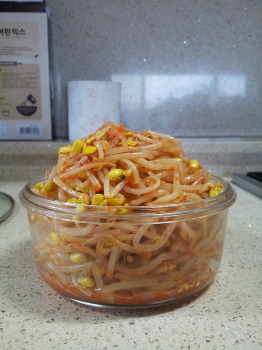 韩式盘餐之黄豆芽的做法