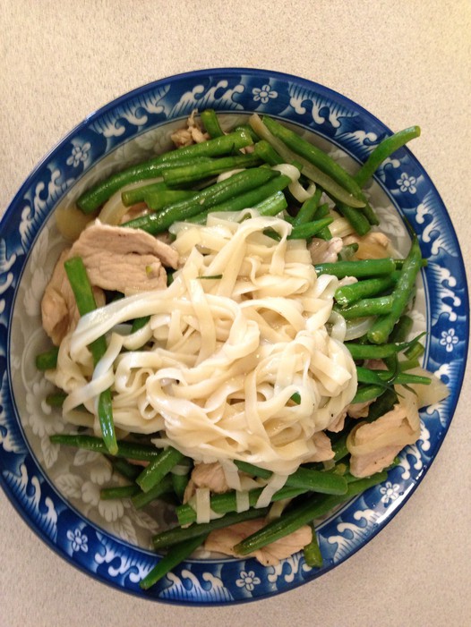 猪肉豆角拌面的做法