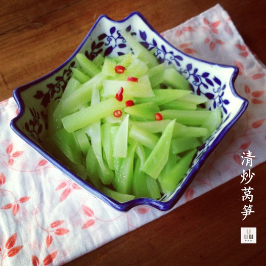 清炒莴笋的做法