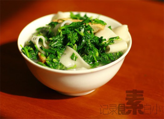 荠菜汤面的做法