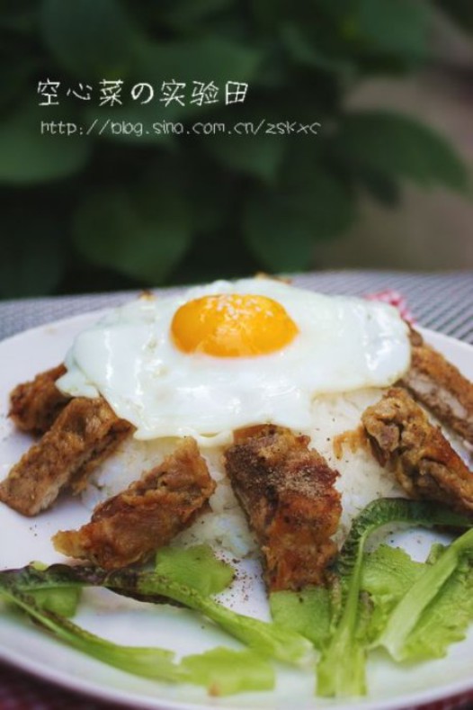 日式黑胡椒猪排饭的做法