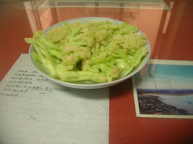 麻油清炒菜花的做法