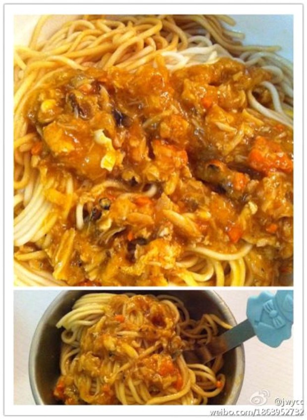 蟹粉煨面的做法