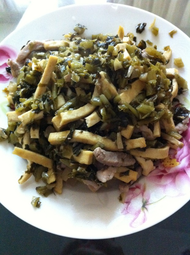 雪菜豆干炒肉丝的做法