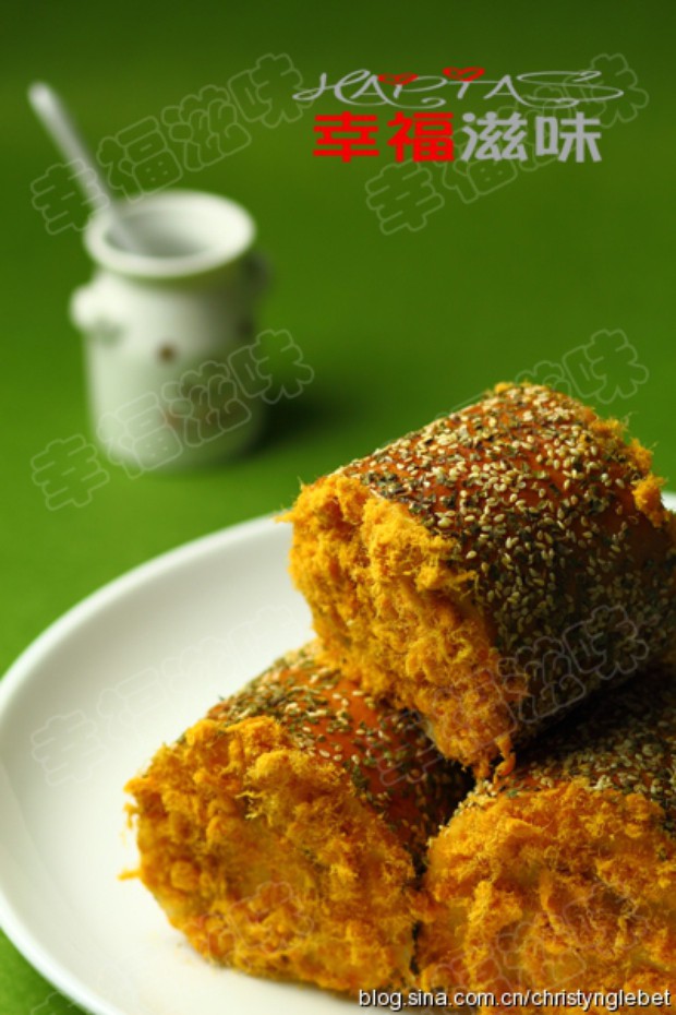 葱香肉松面包卷(汤种)的做法