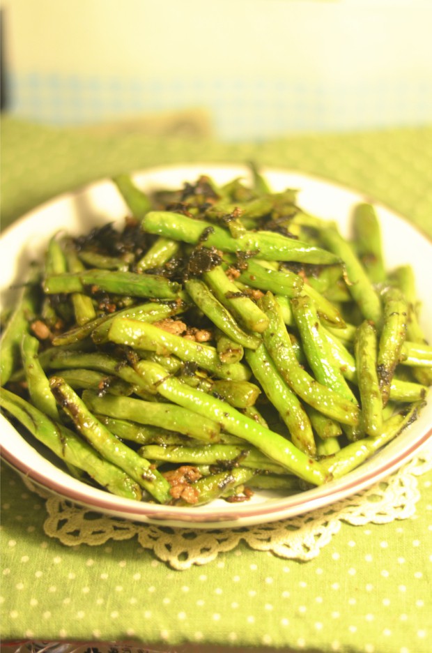 榄菜肉沫煸豆角的做法