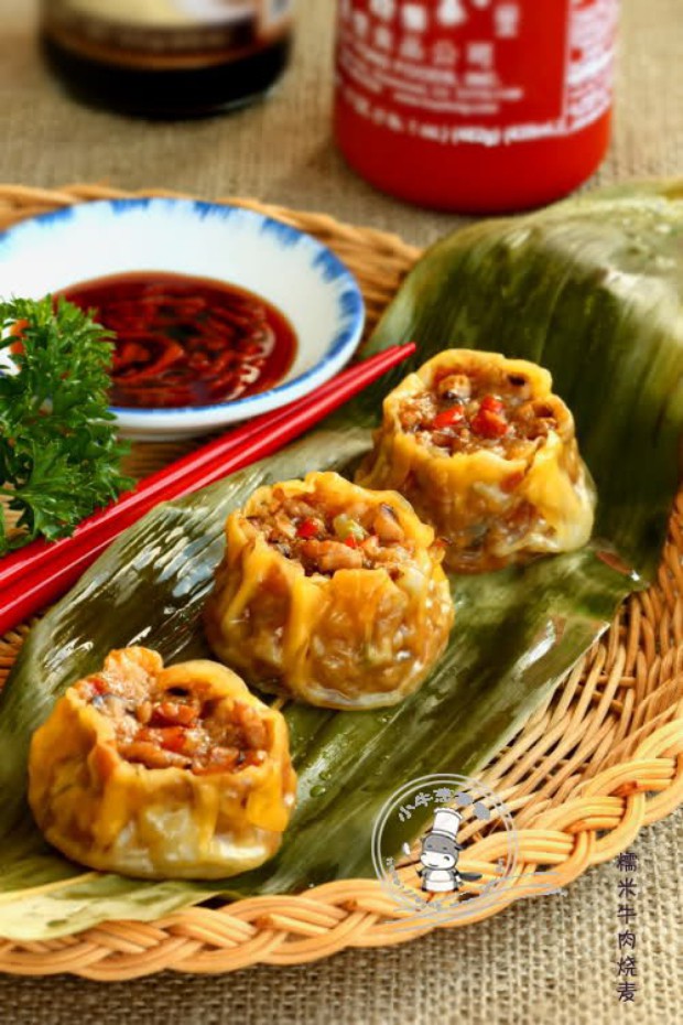 糯米牛肉烧麦的做法