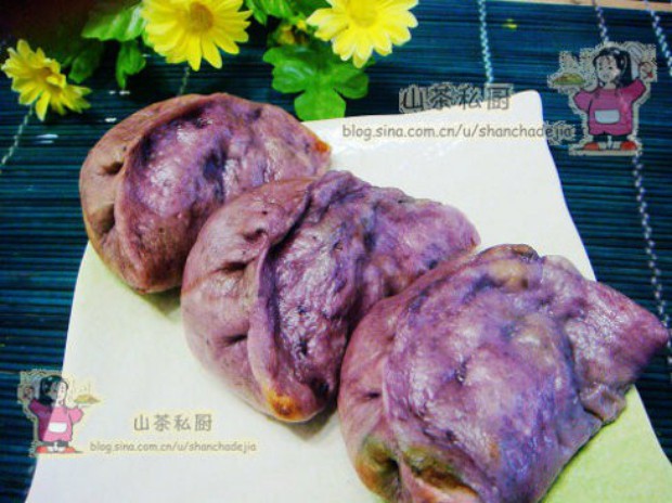 紫薯萝卜馅大包子的做法