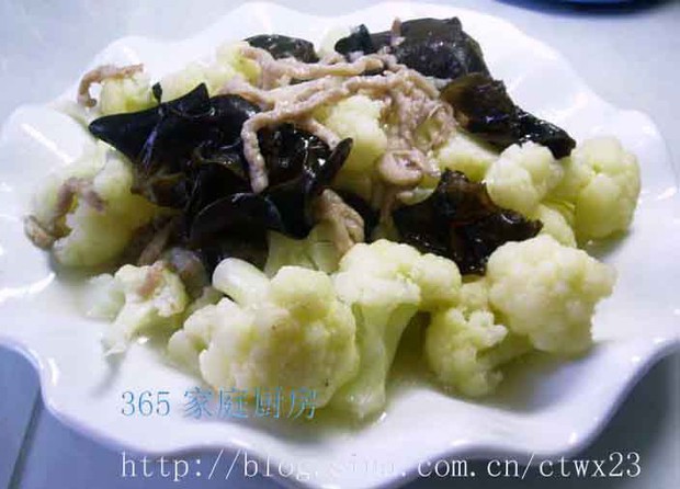 花菜黑木耳炒肉丝的做法