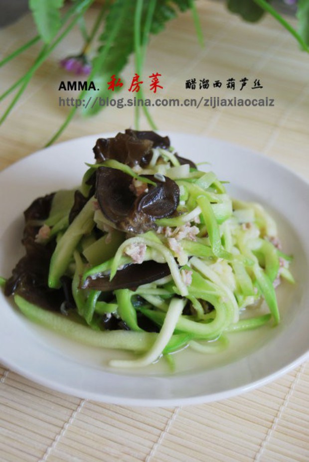 醋溜西葫芦丝的做法