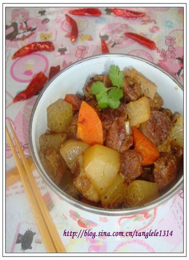 辣焖萝卜羊肉的做法