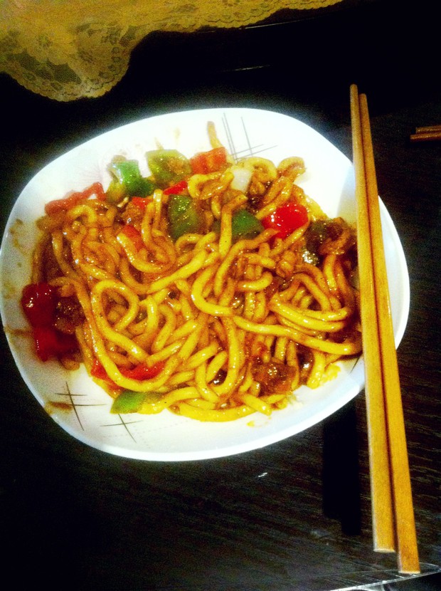 黑椒乌冬面的做法