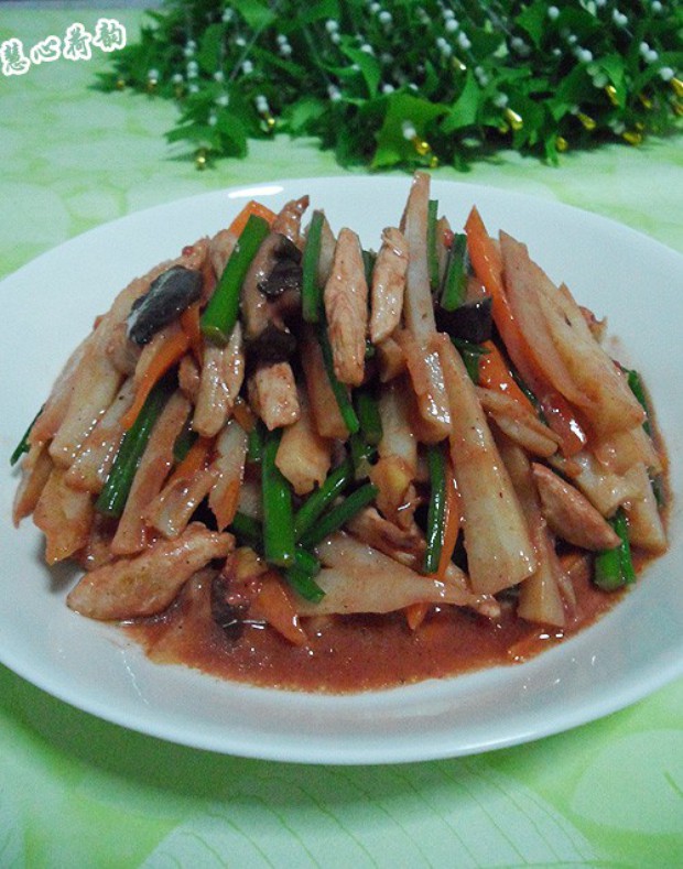 莲藕腐乳酱爆肉的做法