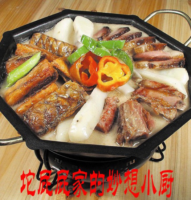 腊味年糕火锅的做法